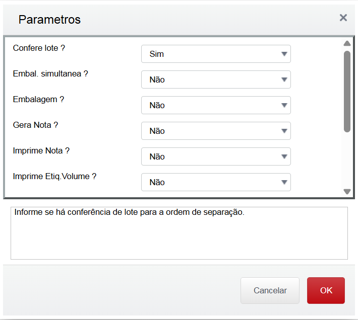Parâmetro F12 por Pedido de Vendas
